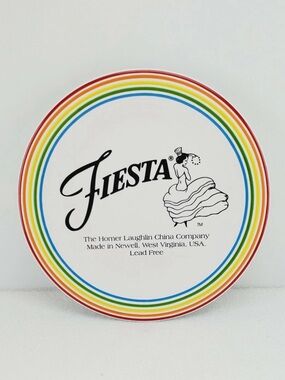 Fiesta Signature Rainbow Chop Plate 11.75” Homer Laughlin